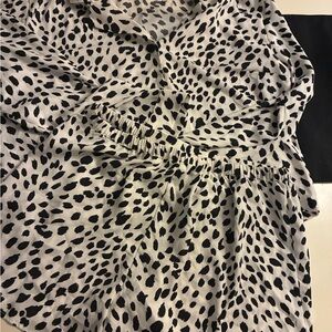 Express Black and White Animal Print Pajama Set